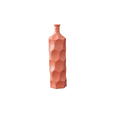 Vase en céramique avec motif ovale pressé