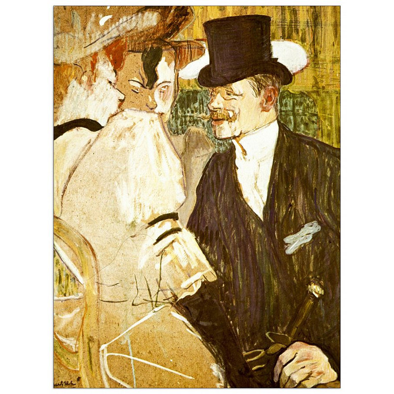 Henri De Toulouse-Lautrec - Wrapped Canvas Painting, 120cm H x 90cm W x 1.8cm D