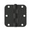 Deltana S35R4BB14 3-1/2" x 3-1/2" x 1/4" Radius Hinge, Ball Bearing in Polished Nickel Pair