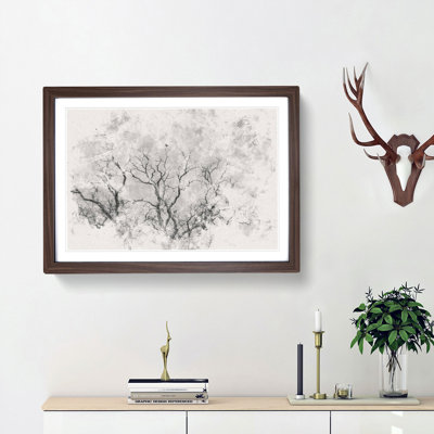 Bird in a Winter Tree Watercolour - Picture Frame Graphic Art Print