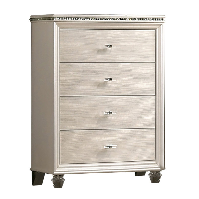 Commode en bois massif 4 tiroirs l 30,13 po Murva