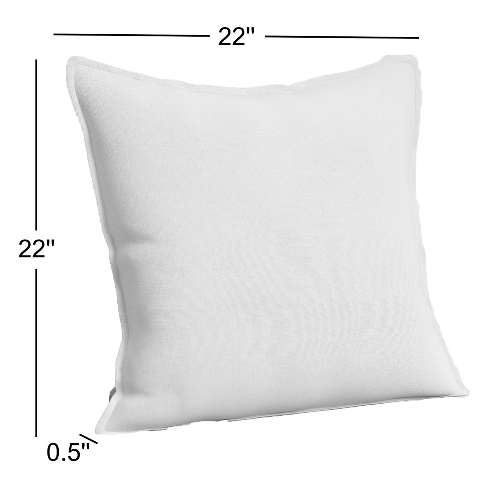 Avey 22" x 22" Linen Pillow Cover, Pillow Cover Only - No Insert