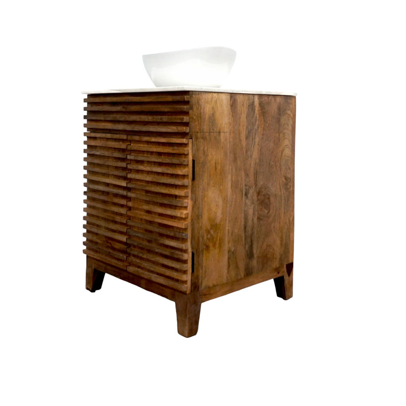 Bathroom 27'' Single Bathroom Vanity with Solid Wood Top