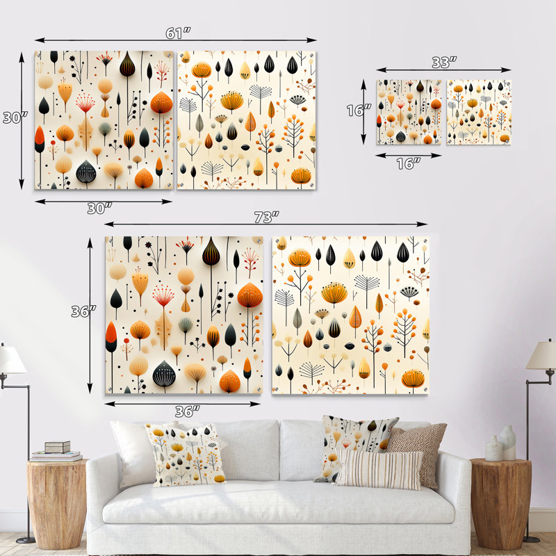 Warrington - Ensemble abstrait d'art mural en verre Mid-Century abstrait en verre, H 16 po x l 33 po