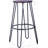 Rustic Elm Wood Counter Bar Stool, Metal Frame, Set of 2