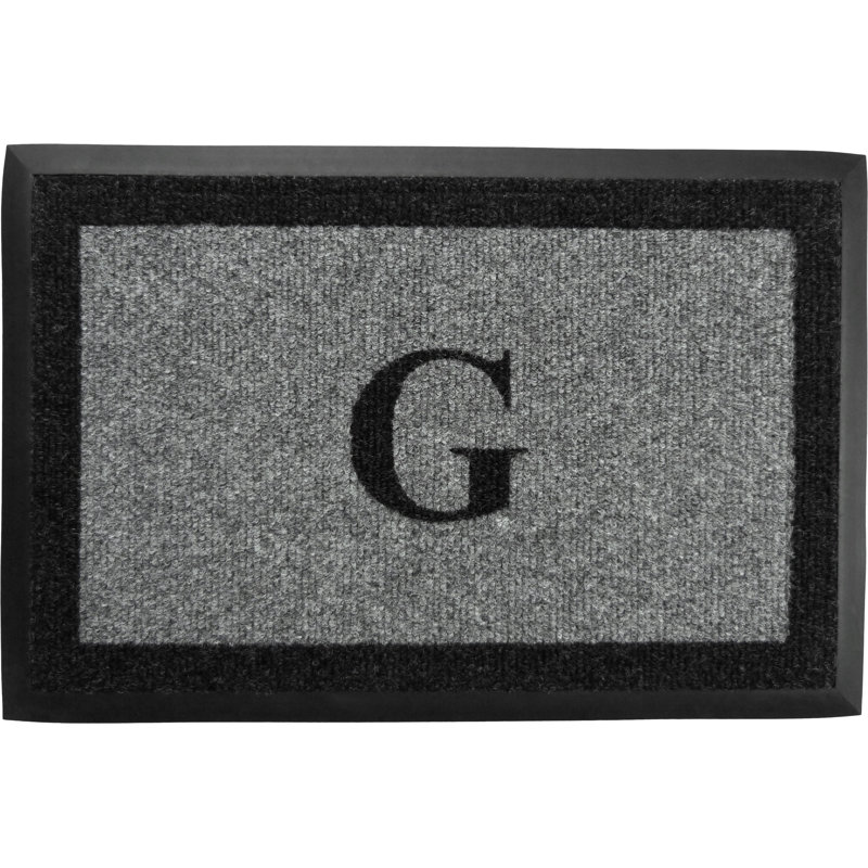 Tapis d'extérieur antidérapant Asai, Gris, G, l 24 po x L 48 po