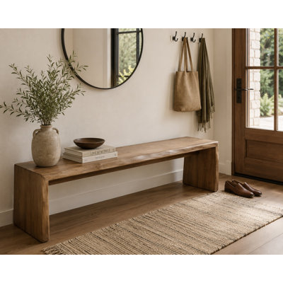 Banc en bois de noyer naturel 70 pouces Long Edge (environ 13,7 à 16 pouces de profondeur)