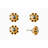 Set of Eight Yellow And Green Novelty Knob Ceramic Drawer Pull Knobs