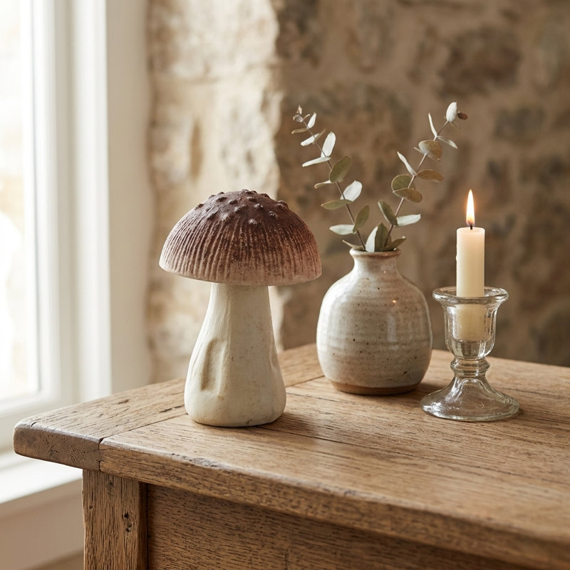 Décoration champignon Cliffes, Rouge