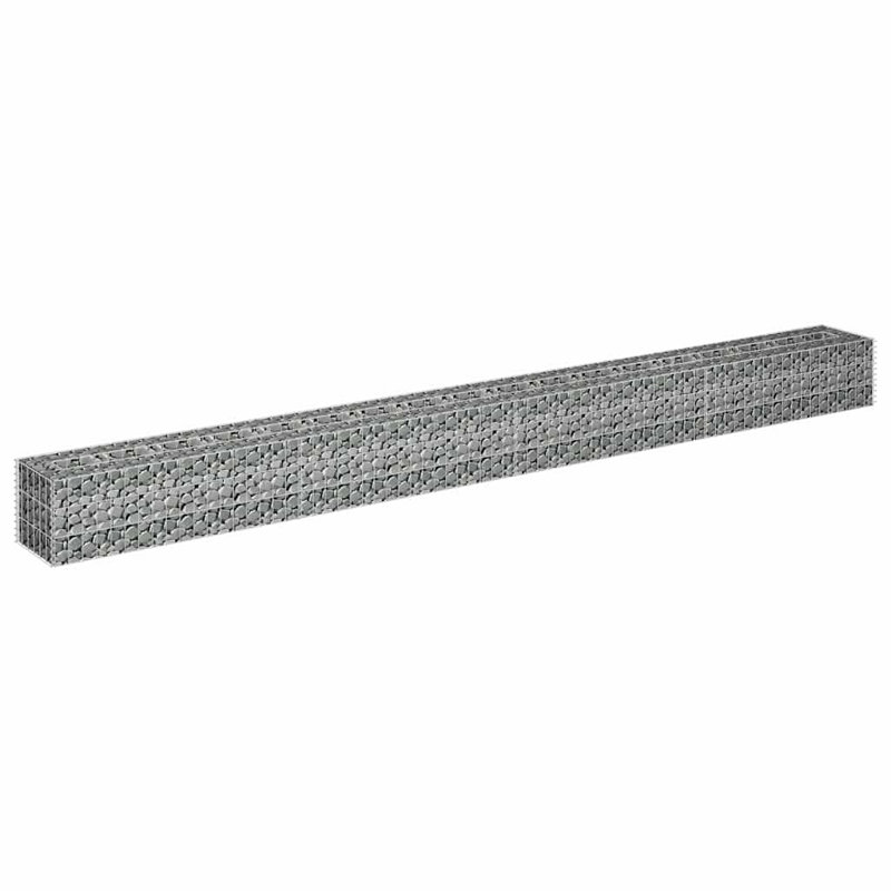 Jardinière surélevée Gabion, H 11,8 po x l 141,7 po x P 11,8 po