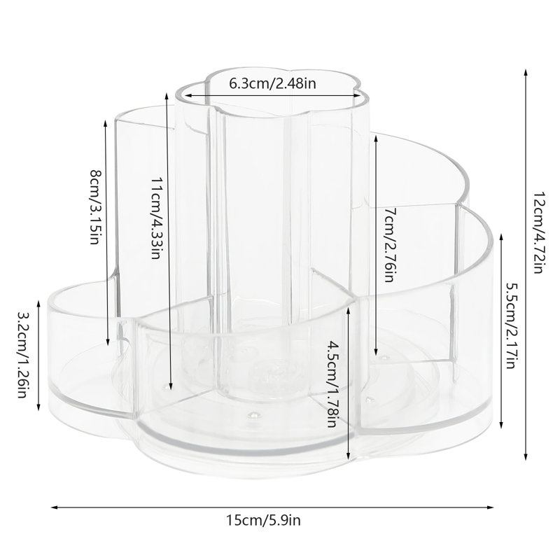 Malissie Plastic 6 Compartment Makeup Organizer