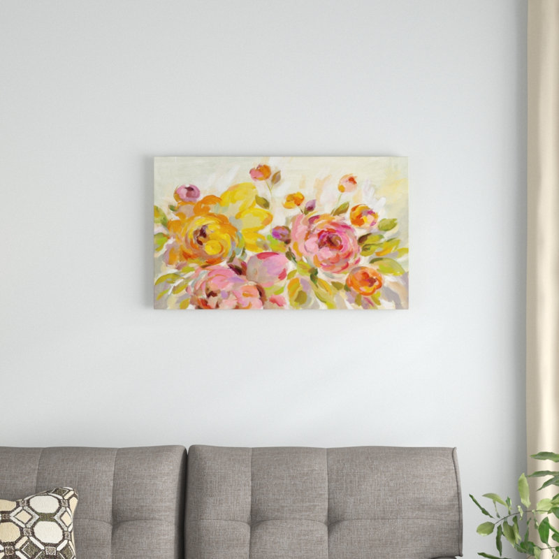 " Brushy Peonies ", 18" H x 30" W