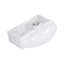 Lavabo de salle de bain mural 16 po x 11 po, petit lavabo mural ovale en céramique avec trop-plein, compatible avec robinet à un trou, blanc