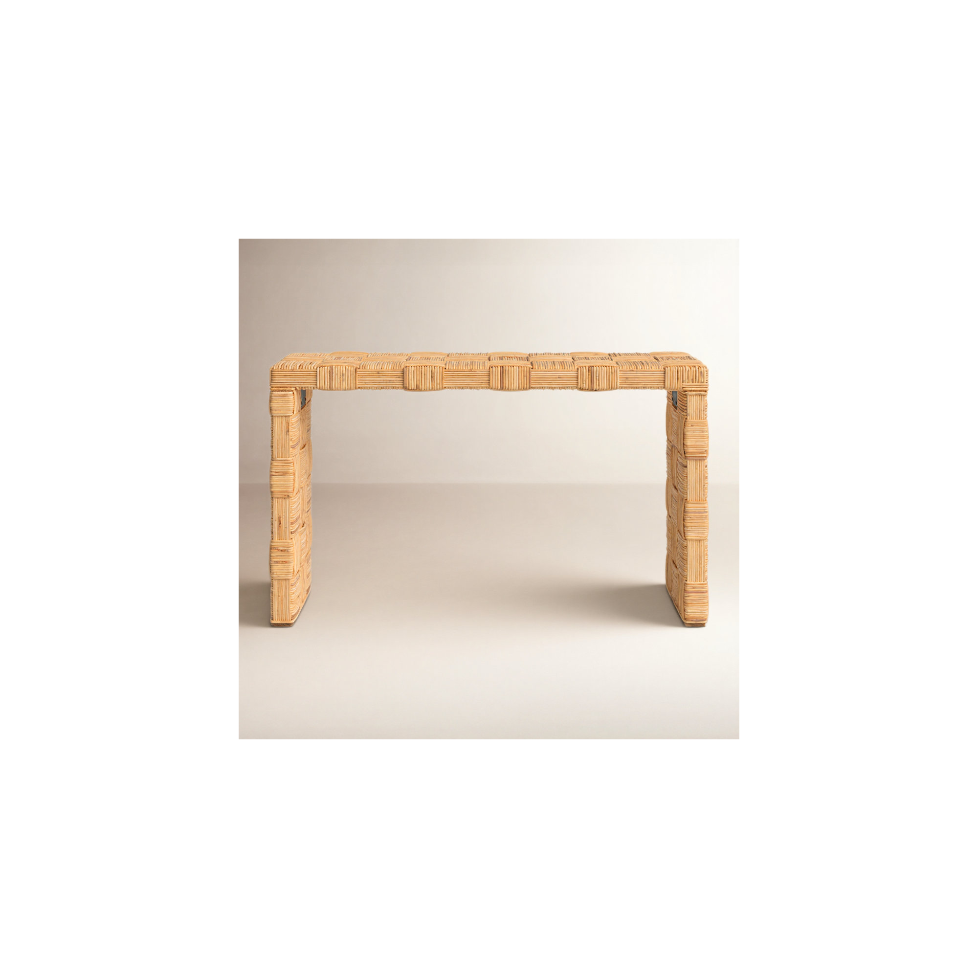 Redrow 51.18'' Console Table, Honey Natural