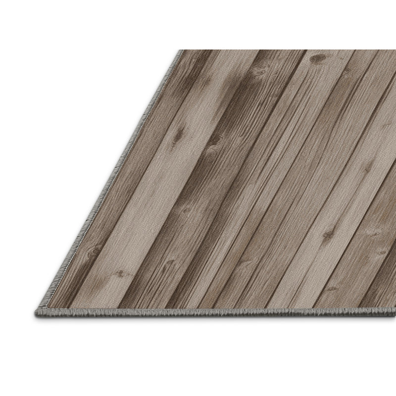 Washable Boardwalks Nautical Area Rug, Square 4'