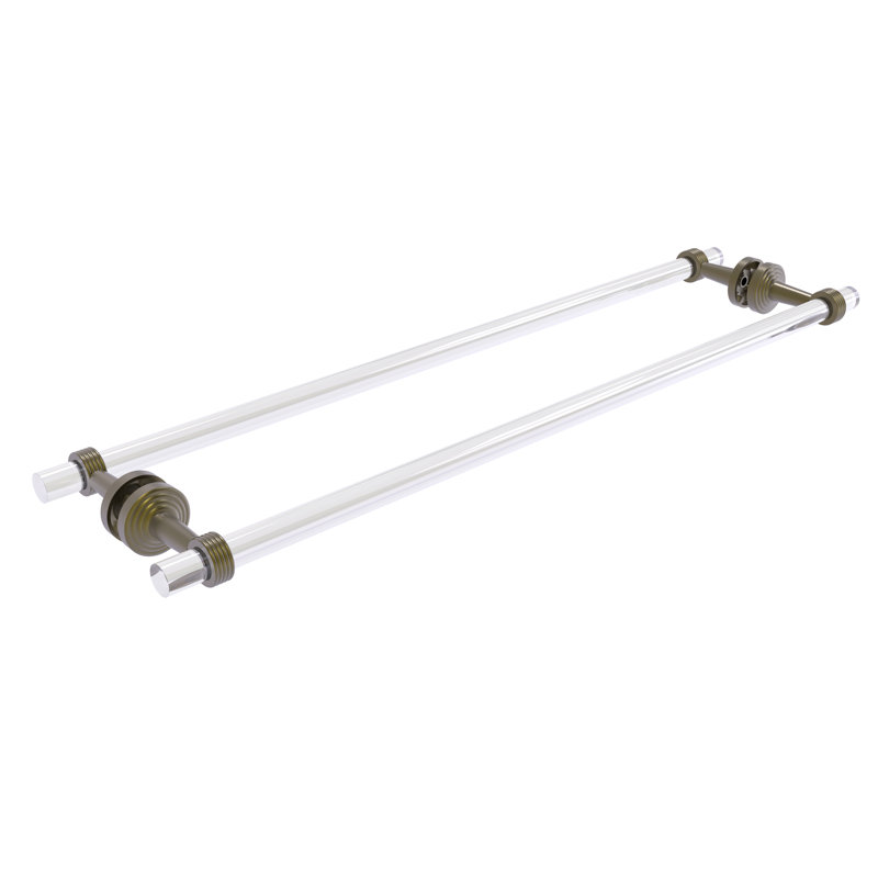 Barre à serviettes 34" pour porte de douche en verre Pacific Beach, Laiton antique
