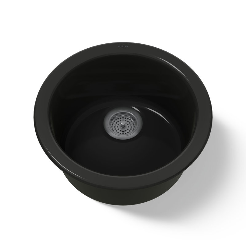 Porto Fino™ Top-Mount/Under-Mount Bar Sink, Black 