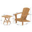Ensemble de 5 chaises Adirondack en teck et table (4 chaises + 1 table d'appoint)