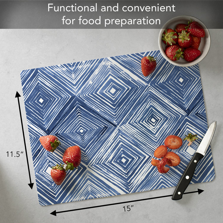 Cut N' Funnel Blue Fluidity 1 Pack Designer Flexible Plastic Cutting  Board Mat 15 by 11.5 
