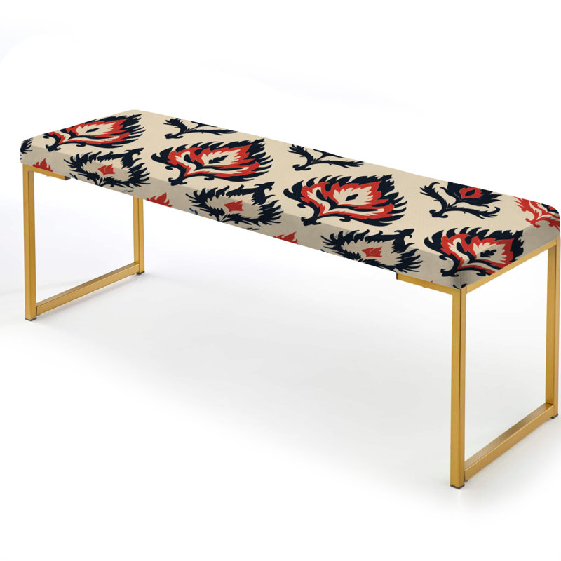 Red Ikat Nomadic Tribe Blend Fuse - Banc rembourré or Ikat
