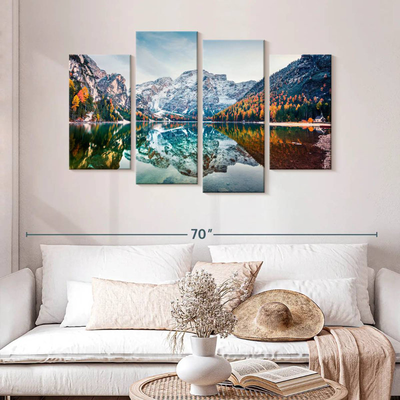 Paysage d'Alvord Lake Braies, H 32 po x l 52 po