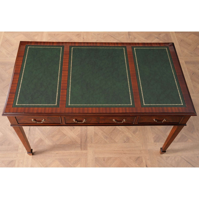 Kleio Solid Wood Desk, Green