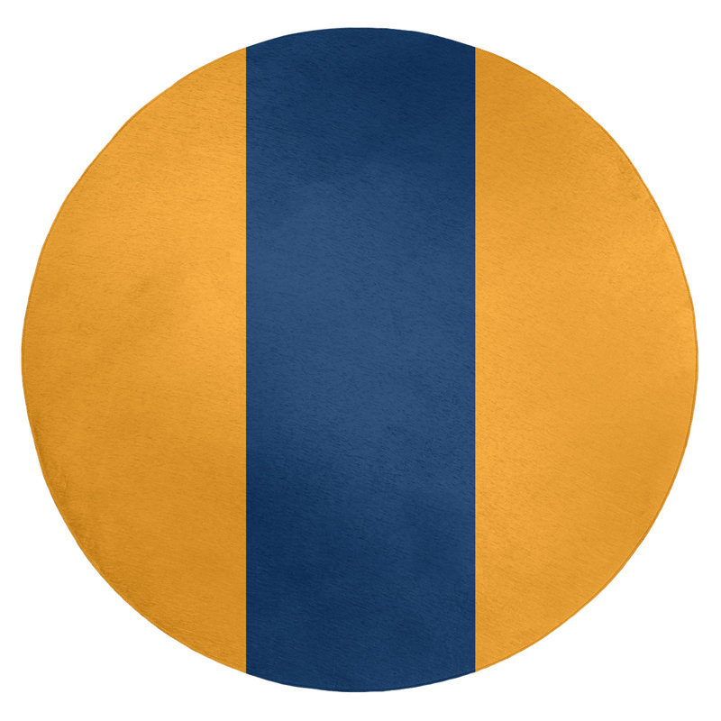 Chenille Striped Indoor Rug, Round 5'