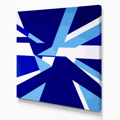 Hard Edge 35 Blue Canvas Wall Art