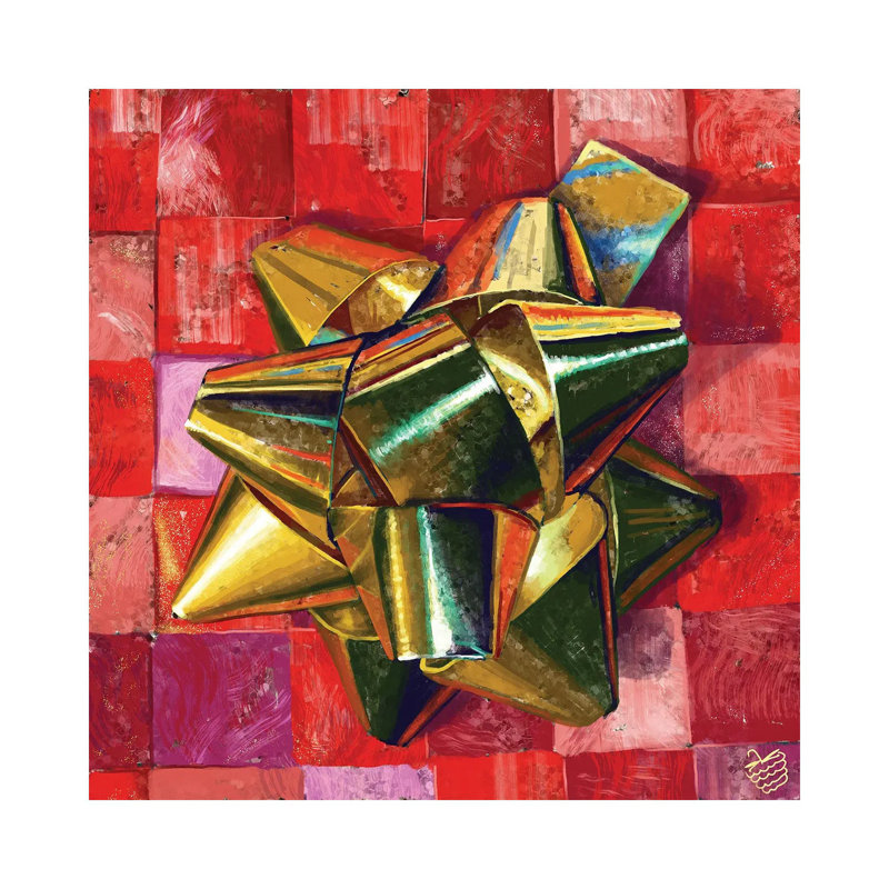 Golden Bow - reproduction d'art murale - toile tendue, Toile tendue, Ne s’applique pas, H 12 po x l 12 po