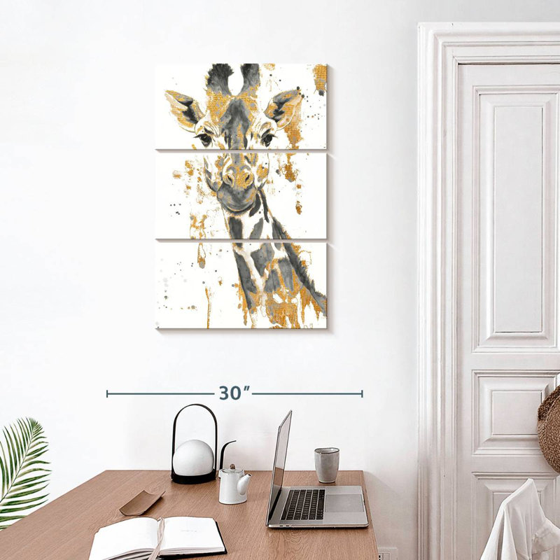 Brampt Gold Water Giraffe, 32" H x 20" W