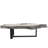 Loudon Teak Wood Handmade Live Edge Wood Slab Living Room Coffee Table with Black T Stand Base
