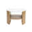 23.6'' Modern Coffee Table, Marble-Style Top Wood Storage Coffee Table for Living Room