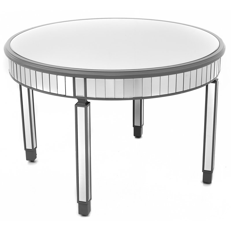 Nishank Round Glass Top Dining Table
