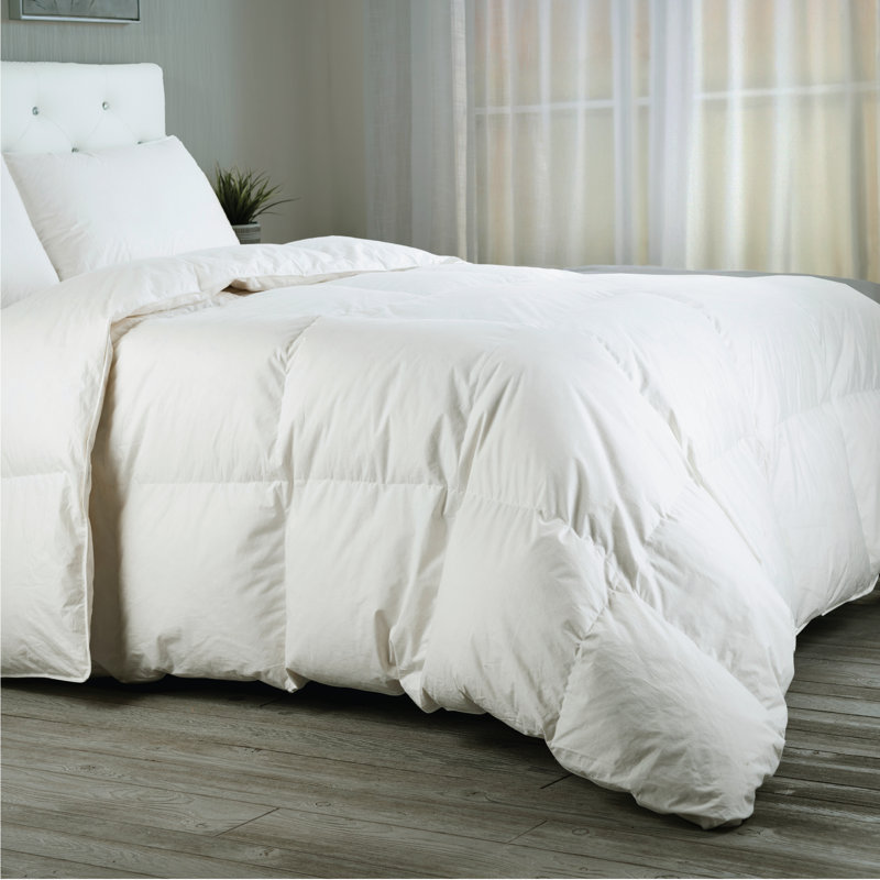 Goose Down Comforter 100% Egyptian-Quality Cotton 600 Thread Count Duvet Insert with Corner Tabs, Queen