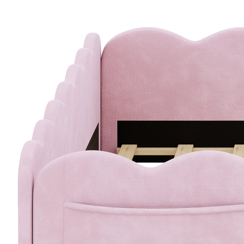 Lit rembourré polyvalent pour chambres d'amis, Pink