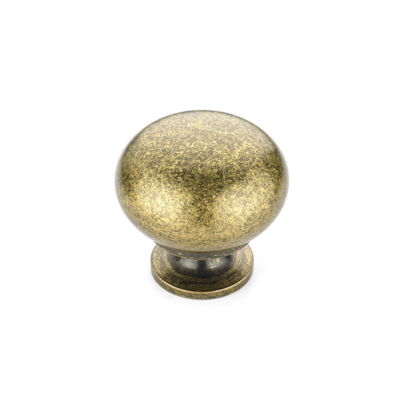Expression 1 1/4" Diameter Mushroom Knob, Burnished Brass
