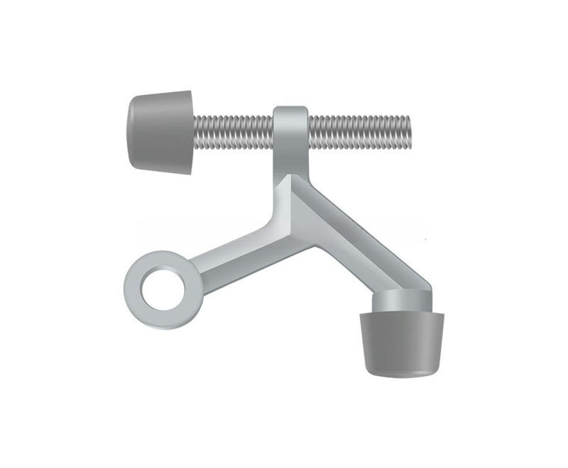 Butée de charnière pour charnières en acier Deltana ZHP70U26D, montée sur charnière, zinc moulé sous pression en chrome brossé
