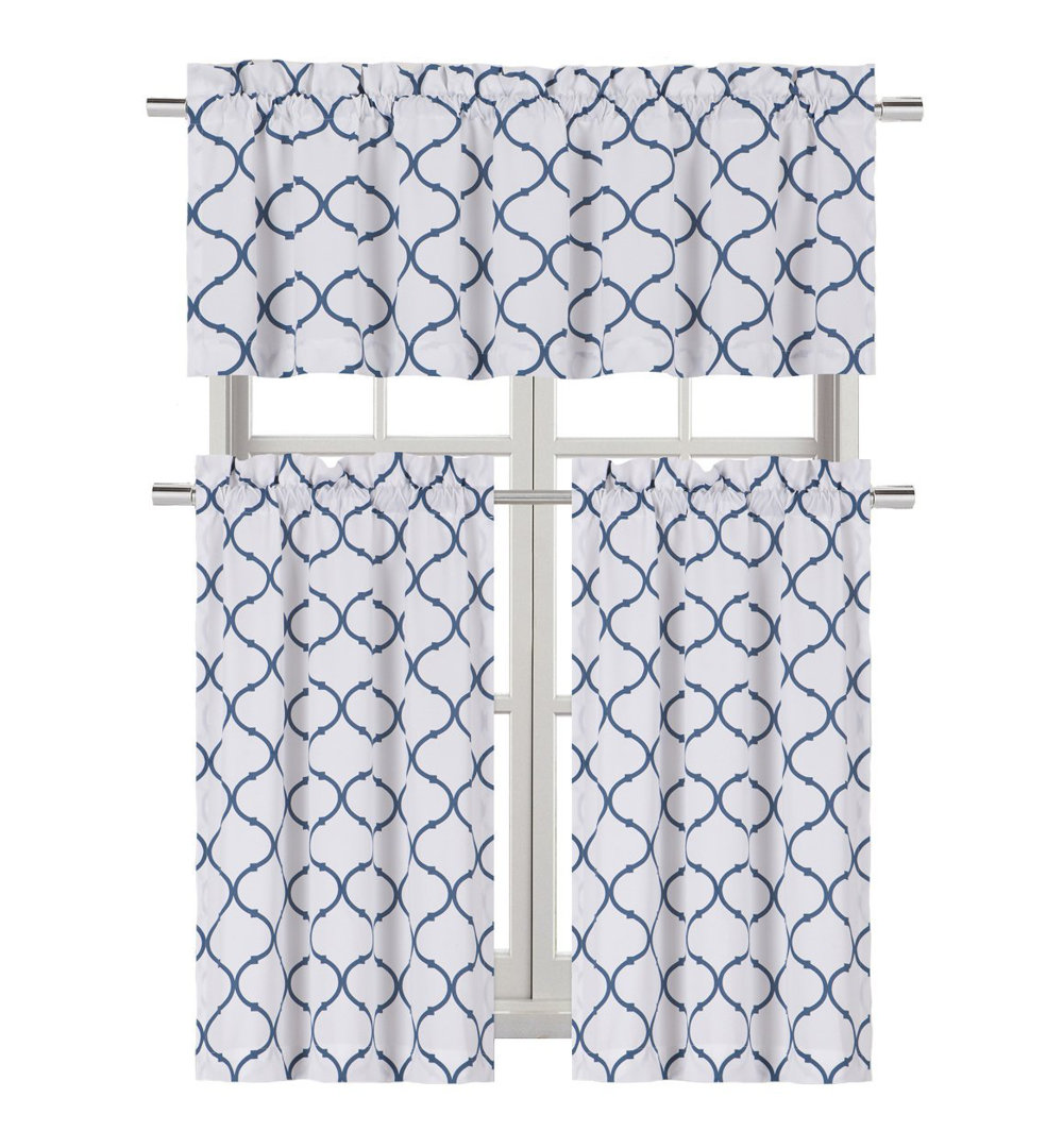 Larocca Geometric Tailored Kitchen Curtain Winston Porter 