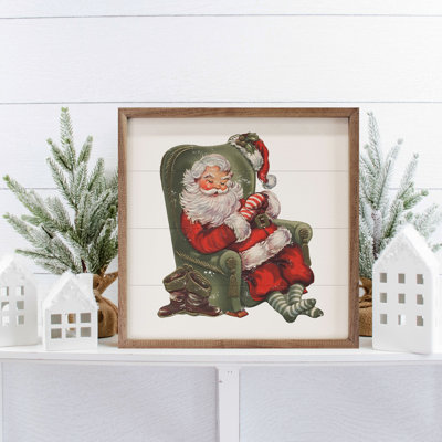 Chaise Sleeping Santa Green