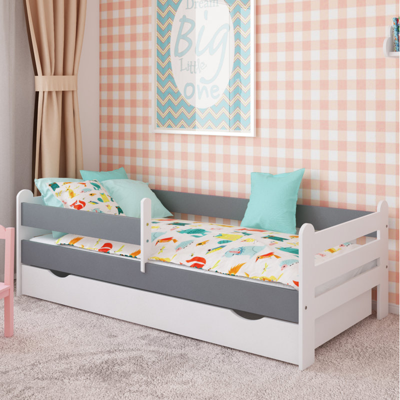 Thaxton Cabin Bed with Storage Included, European Toddler (80 x 180 cm), Grey