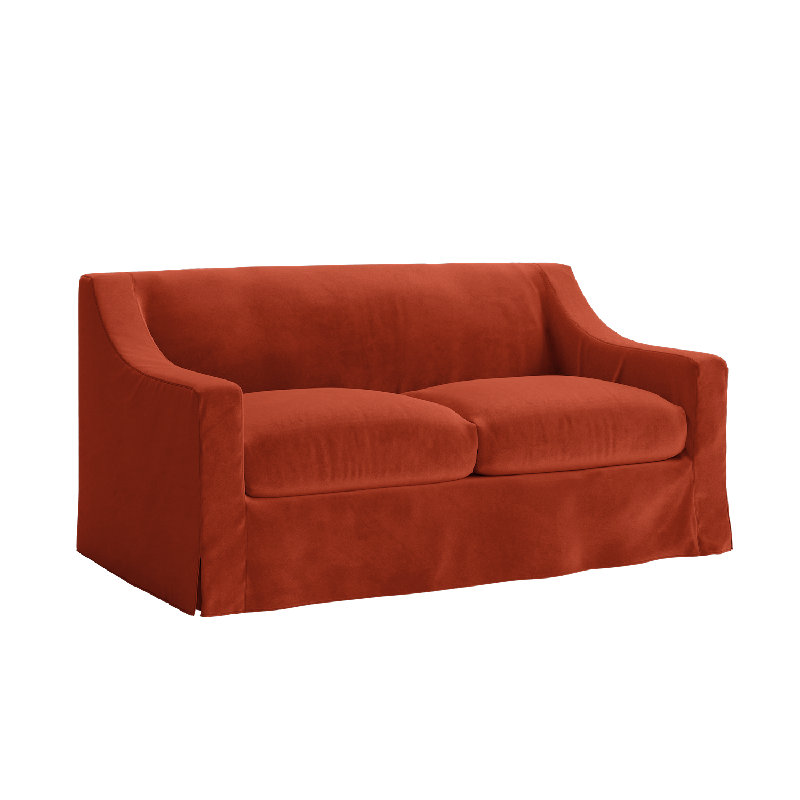 Evergreen Loveseat, Amber Recycled Velvet