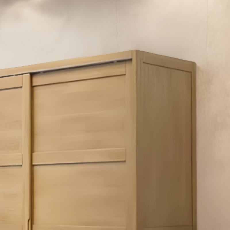 Garde-robe rétro pratique et classique, H 82,68 po x l 62,99 po x P 24,41 po, Burlywood