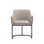 Fauteuil en cuir gris clair Serena Serena-91028796