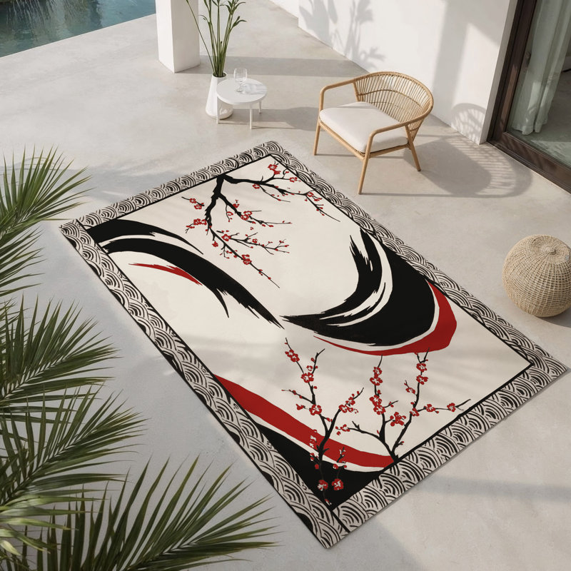 Tapis intérieur et extérieur Petal Harmony, Rectangle 4pi x 6 pi