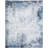 Blue/White Machine Washable Modern Abstract Polyester Area Rug-78689035