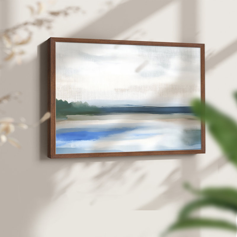 Paysage, série XIX, reproduction encadrée, Noyer, H 16 po x l 20 po