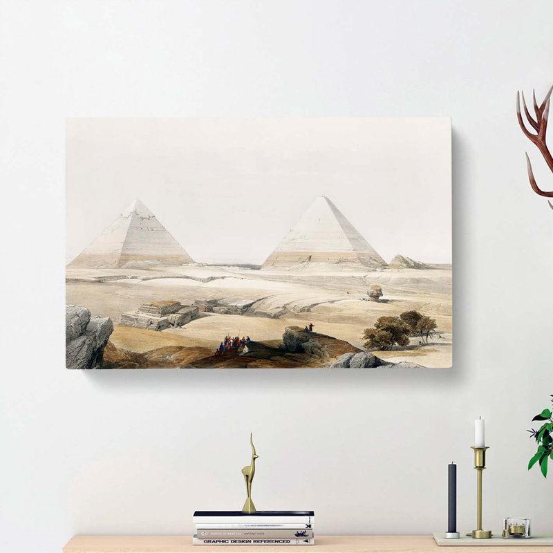Pyramids Of Giza by David Roberts - Wrapped Canvas, 40cm H x 60cm W x 3cm D