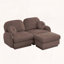 Causeuse en L Cloud avec tissu en chenille, repose-pieds mobile Cloud Easy