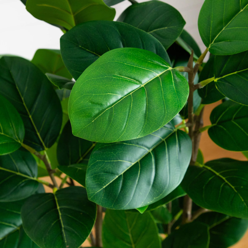 4 pi. Ficus artificiel Audrey dans une jardinière décorative rustique