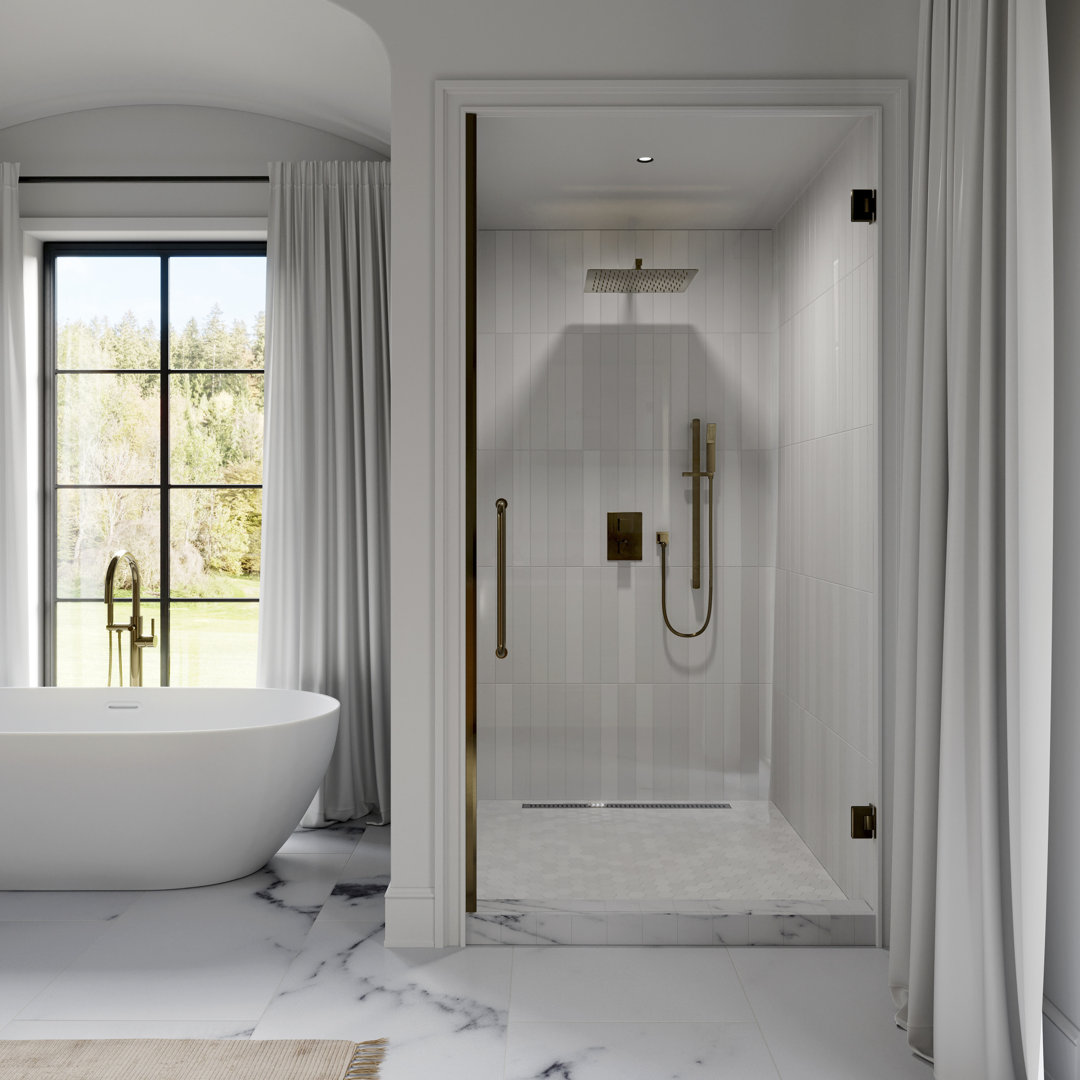 ZLINE Autograph Edition Crystal Bay Thermostatic Shower System in Polished Gold ZLINE